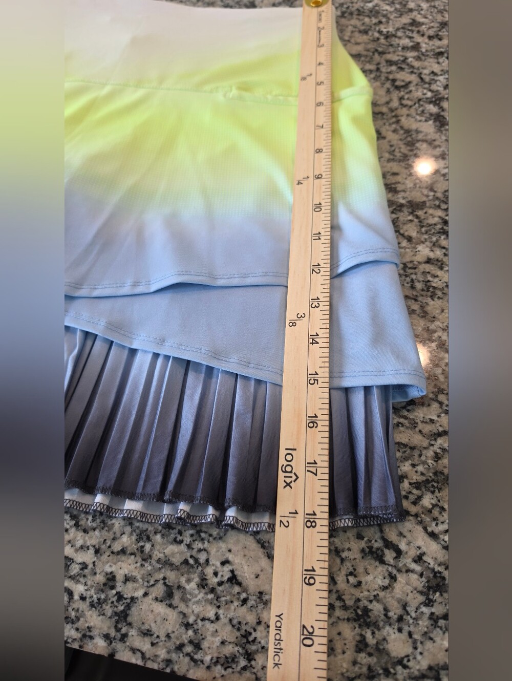 Lucky in Love Wild Ombre Tennis Golf Skort Long Pleated Hem Skirt Small (4-6)NWT - Picture 10 of 10